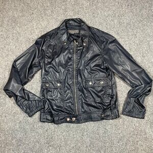 Proenza Schouler for Target Bomber Moto Jacket Womens Small* Blue Windbreaker